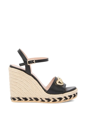 Love Moschino heart appliqué espadrilles - Black