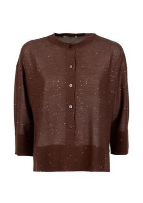 Kangra sequin-detail cardigan - Brown