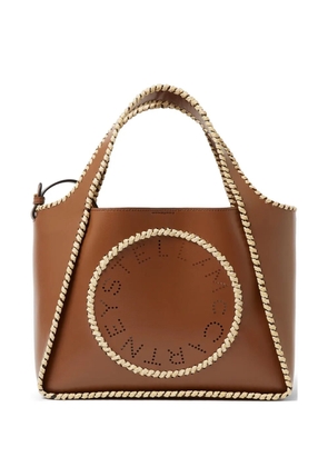 Stella McCartney logo-appliqué shoulder bag - Brown