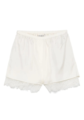 Róhe lace silk shorts - White