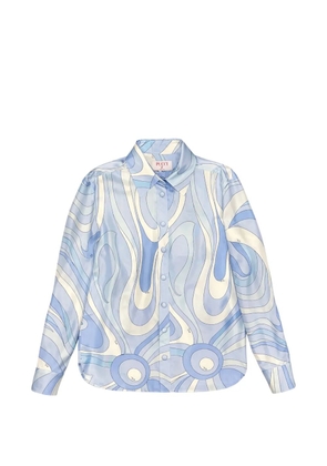 PUCCI printed twill shirt - Blue