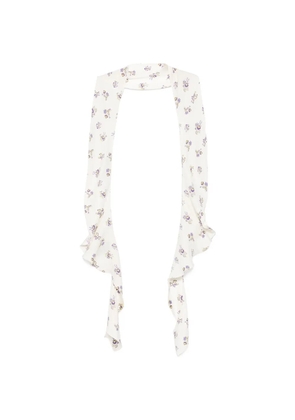 Dorothee Schumacher ruffled floral-print scarf - Neutrals