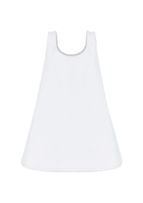 Róhe scoop-neck scalloped mini dress - White