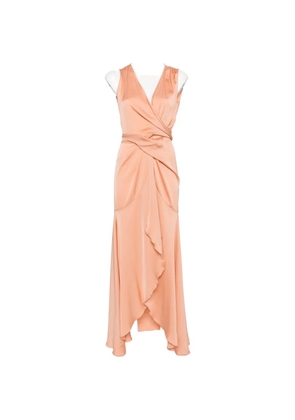 SILK95FIVE Shangri La tie front dress - Orange