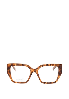 Gucci Eyewear geometric-frame glasses - Brown