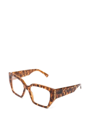 Gucci Eyewear geometric-frame glasses - Brown