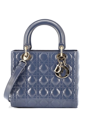 Christian Dior Pre-Owned Lady Dior Bag Iridescent Cannage Quilt Lambskin Small shoulder bag - Blue
