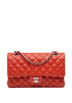 CHANEL Pre-Owned 2014-2015 Medium Classic Lambskin Double Flap shoulder bag - Orange
