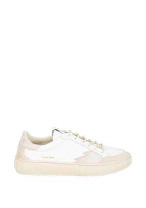 Stokton crackle-effect sneakers - White