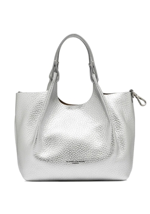 GIANNI CHIARINI Dua top handle logo detail tote bag - Silver