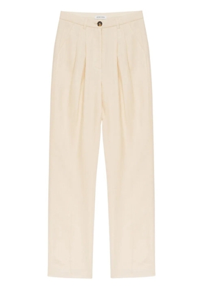 ANINE BING Jay linen straight-leg trousers - Yellow