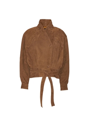 ROTATE BIRGER CHRISTENSEN suede jacket - Brown