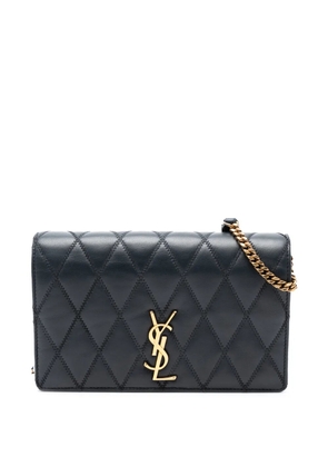 Saint Laurent Pre-Owned 2019 Diamond Quilted Lambskin Angie Chain Bag crossbody bag - Black