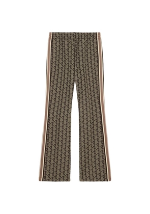 Lacoste side-stripe monogram track pants - Brown