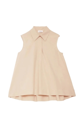 Ottod'Ame collared layered top - Neutrals