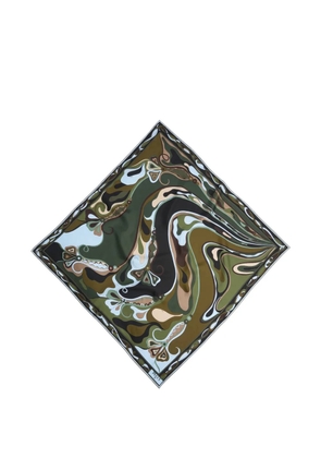 PUCCI Orchidee-print silk carre - Green