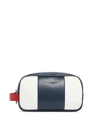 DSQUARED2 stripe-detailed wash bag - White