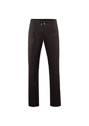 Moorer Anton pleated drawstring-fastening trousers - Brown