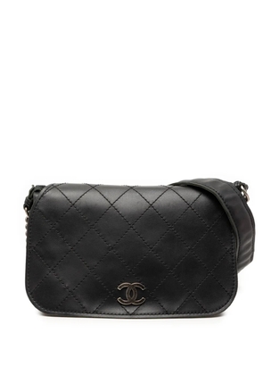 CHANEL Pre-Owned 2013-2014 Paris Edinburgh Small Calfskin Highlander Flap crossbody bag - Black