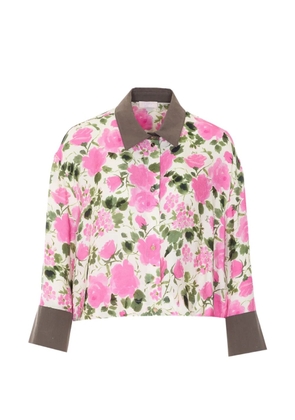 LIU JO floral print button shirt - Pink