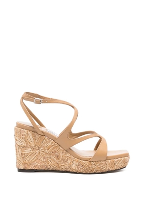 Jimmy Choo Ayla wedge sandals - Neutrals