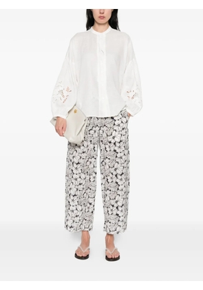 Weekend Max Mara Nirvana floral-pattern trousers - White