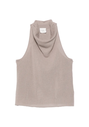 Alysi cowl-neck top - Grey