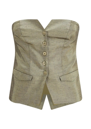 Forte Forte button-up strapless waistcoat - Green