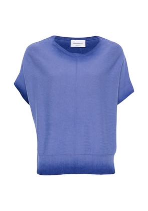 AROVESCIO cotton T-shirt - Blue