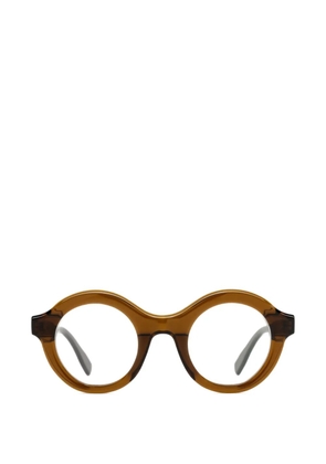 AUDE HEROUARD Andrée round-frame glasses - Brown