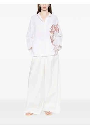 TRAME AUREE floral-print blouse - White