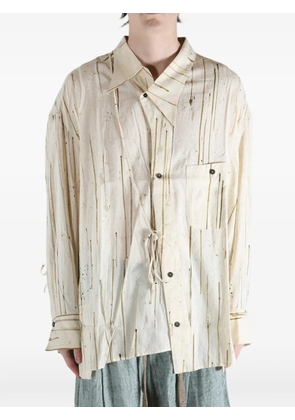 Ziggy Chen printed shirt - White