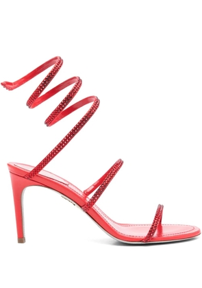 René Caovilla 80mm rhinestone-embellished sandals - Red