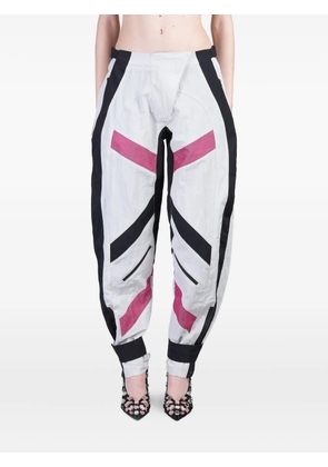 The Attico asymmetrical panelled trousers - White