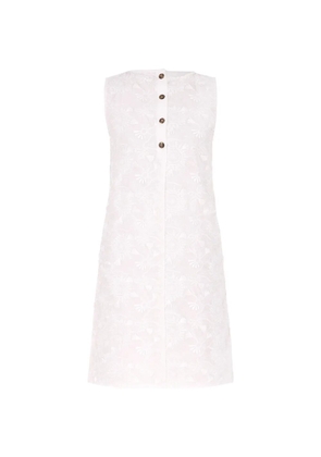 Marella button floral midi dress - White