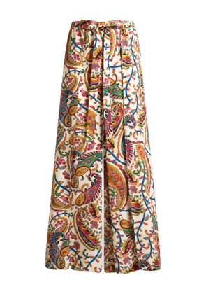 ETRO floral paisley-motif palazzo trousers - Neutrals