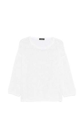 anne claire round-neck sweater - White