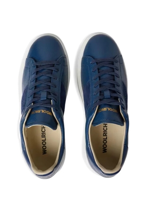 Woolrich suede-panel leather sneakers - Blue