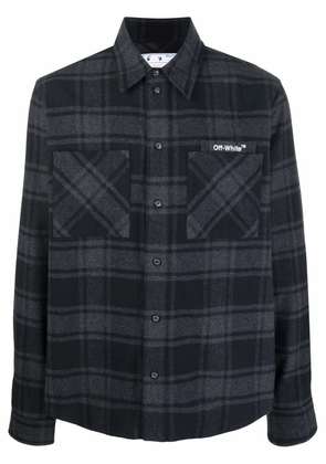 Off-White Outline-Arrows flannel shirt - Grey