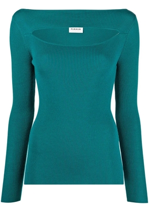 P.A.R.O.S.H. cut out-detail knitted top - Blue