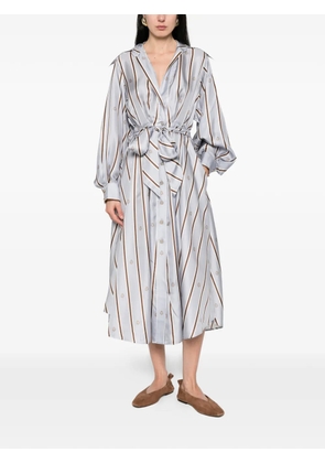 ZIMMERMANN striped tie dress - Blue