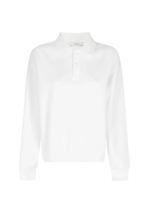 DUNST straight hem polo shirt - White