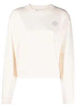 Tory Burch logo-embellished cotton sweatshirt - White