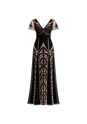 Temperley London GISELLE embroidered gown - Black