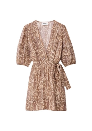 Ba&Sh Teodora ruffled paisley-print mini dress - Neutrals