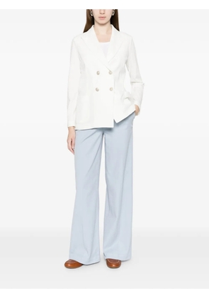 Via Masini 80 pressed crease palazzo pants - Blue