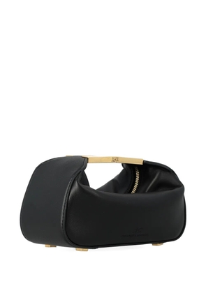 Elisabetta Franchi logo-handle satchel bag - Black