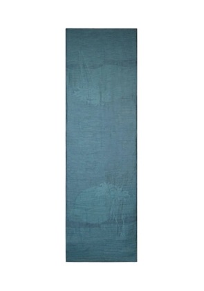 ETRO palm-tree-motif scarf - Blue