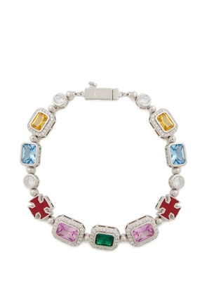 CERNUCCI rectangular cross motif embellished bracelet - Silver