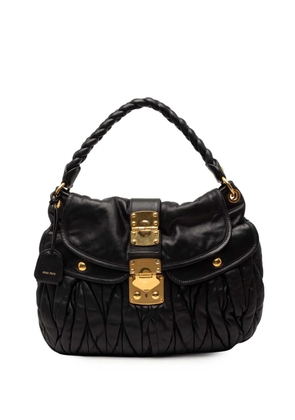 Miu Miu Pre-Owned 2010-2026 Matelasse Nappa Coffer satchel - Black